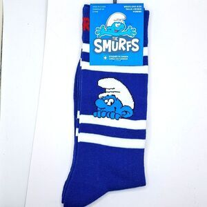 Smurf crew socks the smurfs cartoon graphic novelty socks